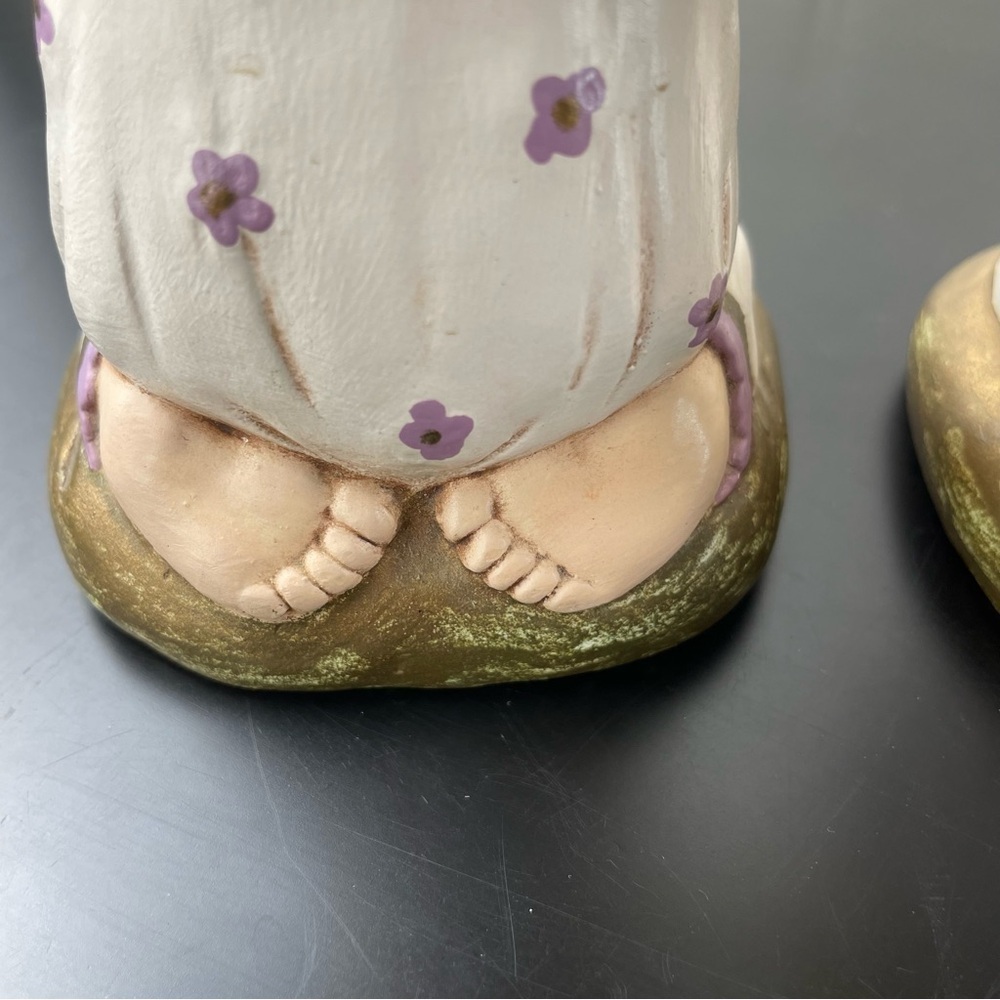 Vintage 1977 Signed Hand painted Figurines Children Boy Girl‎ Kneeling Praying - Picture 12 of 16